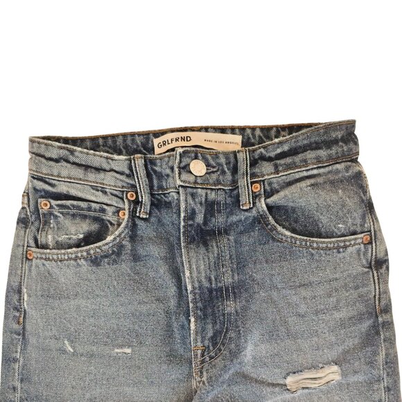 Grlfrnd The Melanie High Rise Boot Cut Cotton Denim Jeans 23 - Picture 2 of 12